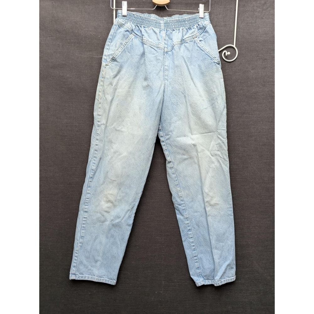 Vrg Mom Jeans Elastic V Waist 80's Mom Hot Mom No Back Pockets 28" IC Isaacs